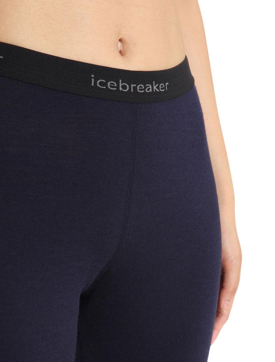 Base Layers Icebreaker Merino 200 Oasis Thermal Leggings Damskie Granatowe | PL 1030MQZA